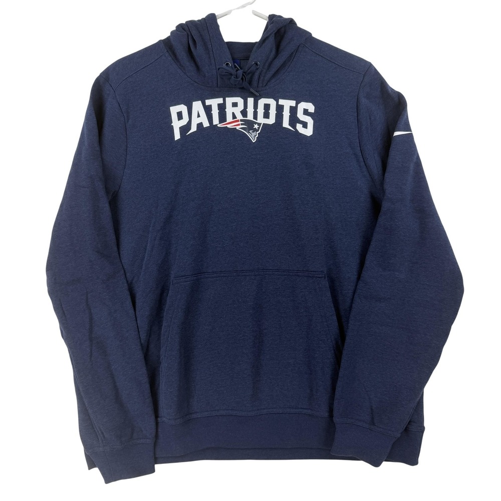 Nike New England Patriots Hoodie Mens XL Blue NFL Football Fleece Pullover
